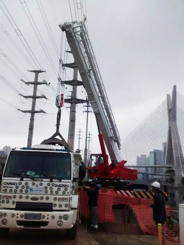 Locação de Guindastes para Montagem de Galpão Valor Brasilândia - Locação de Guindaste para Caminhão Leve